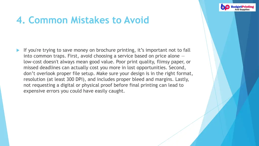 4 common mistakes to avoid