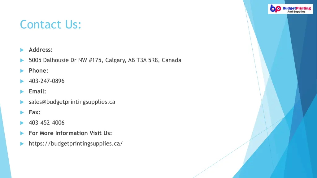 contact us