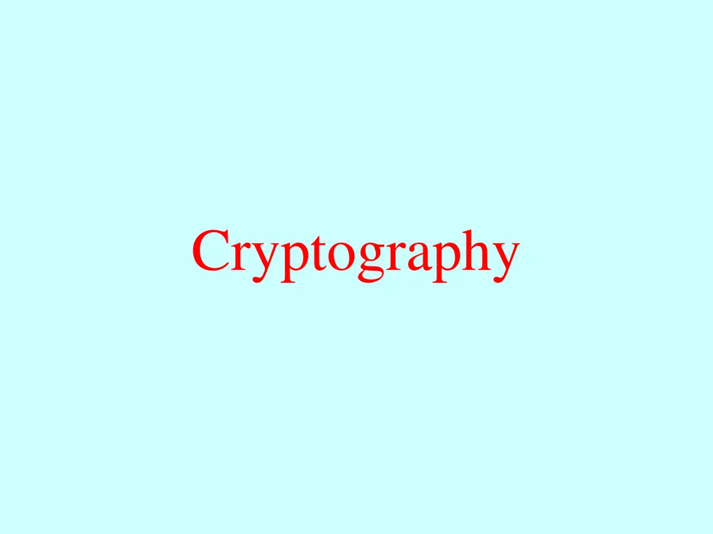cryptography 1