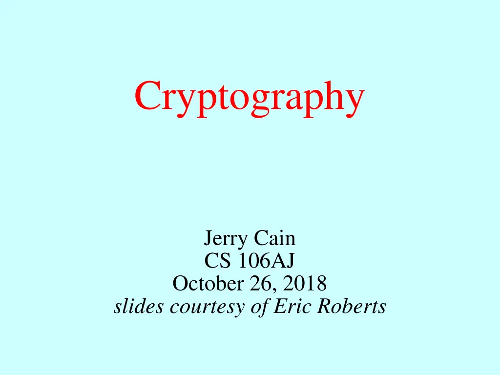 cryptography