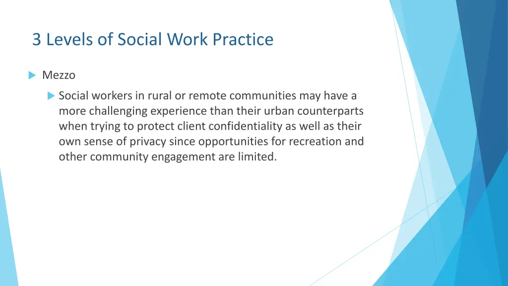 3 levels of social work practice 1