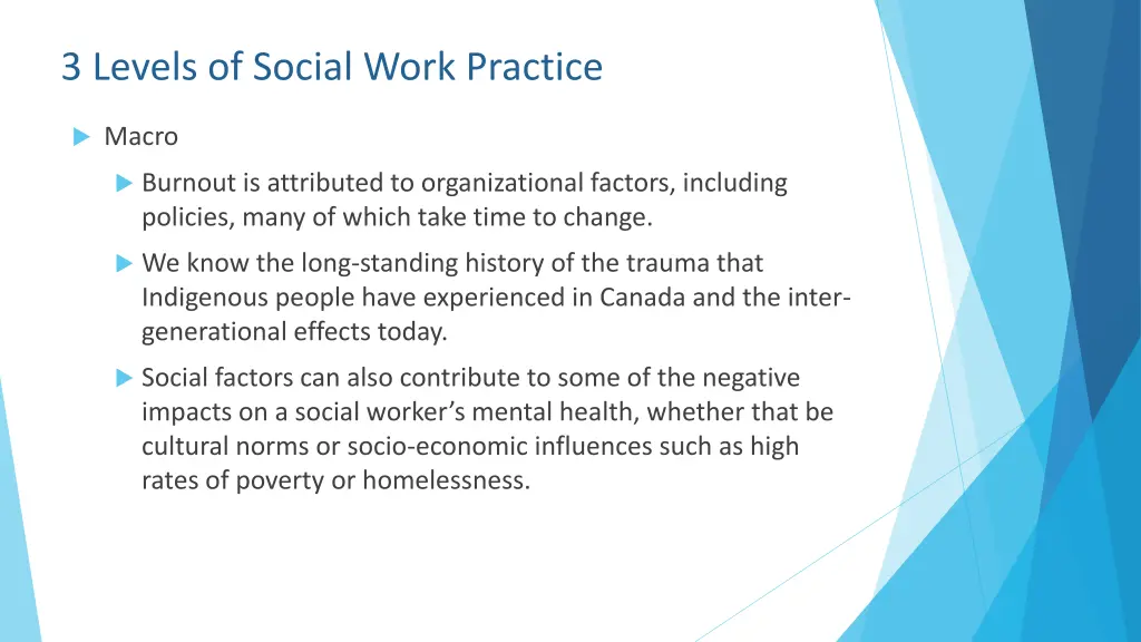 3 levels of social work practice 2