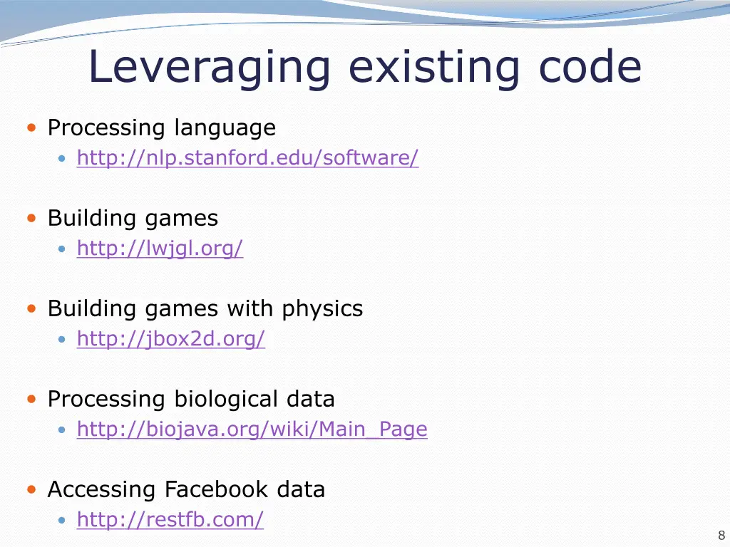 leveraging existing code