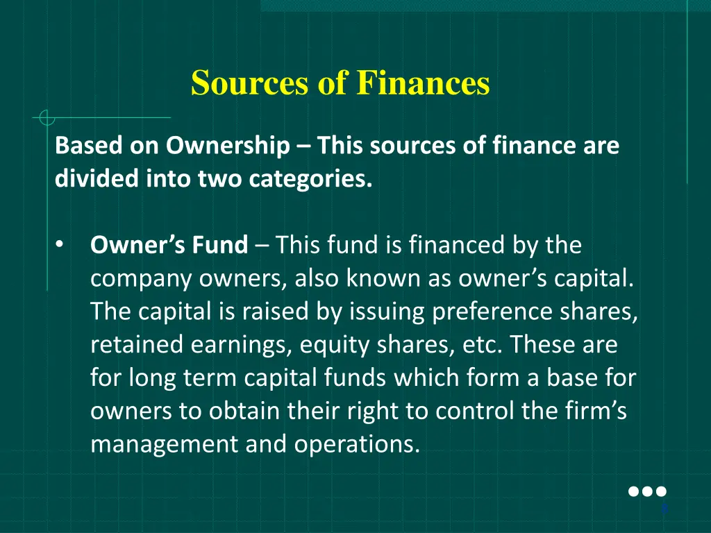 sources of finances 2