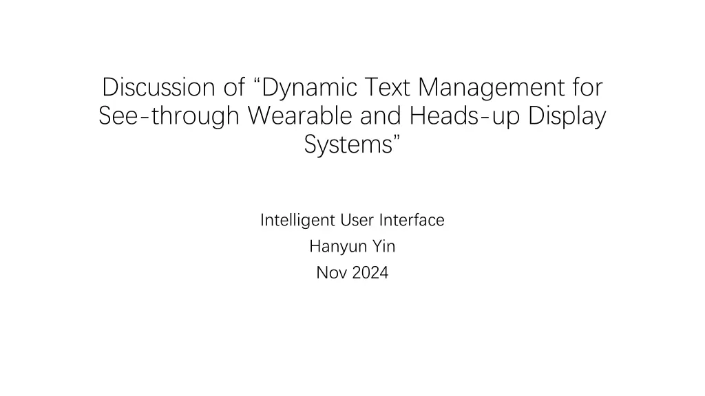 discussion of dynamic text management