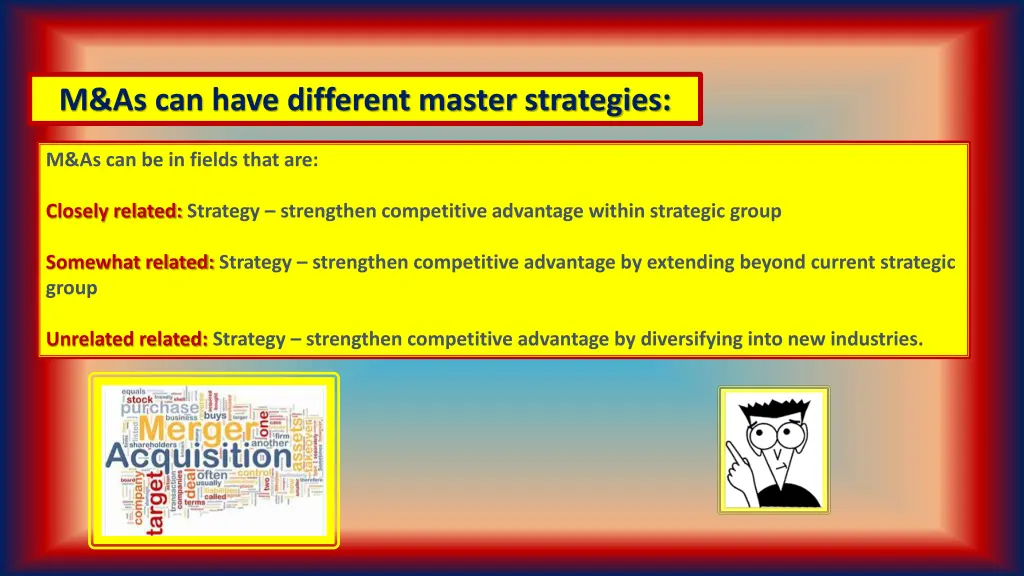 m as can have different master strategies