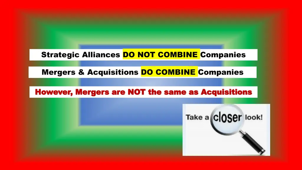 strategic alliances do not combine companies