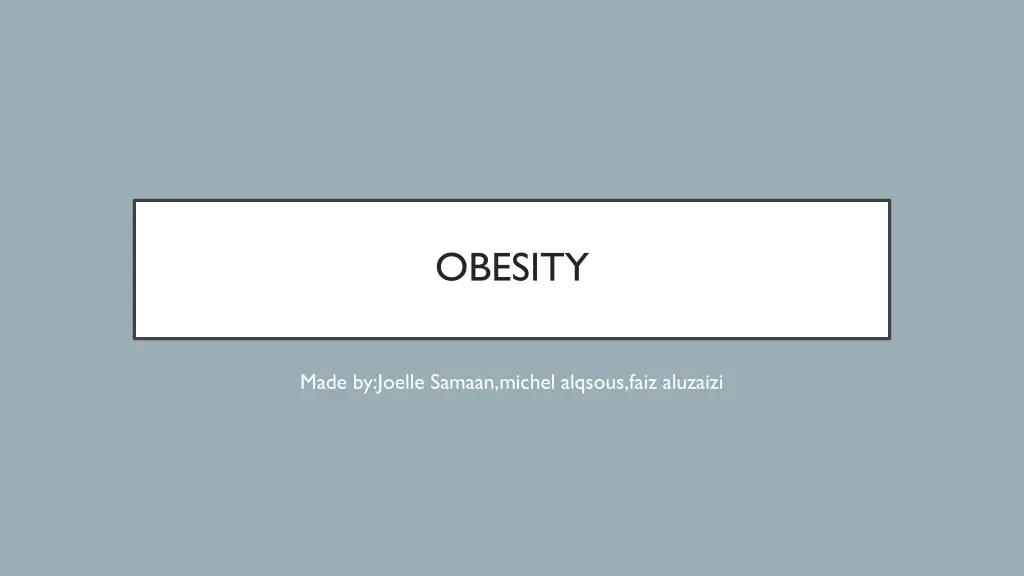 obesity