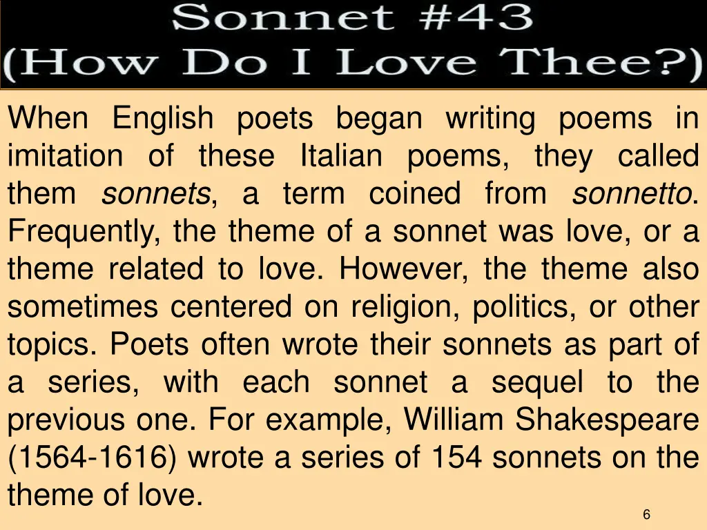 when english poets began writing poems