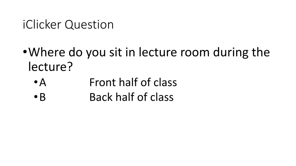 iclicker question
