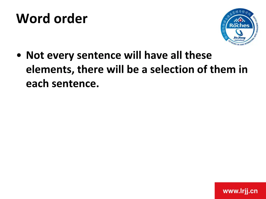 word order 1