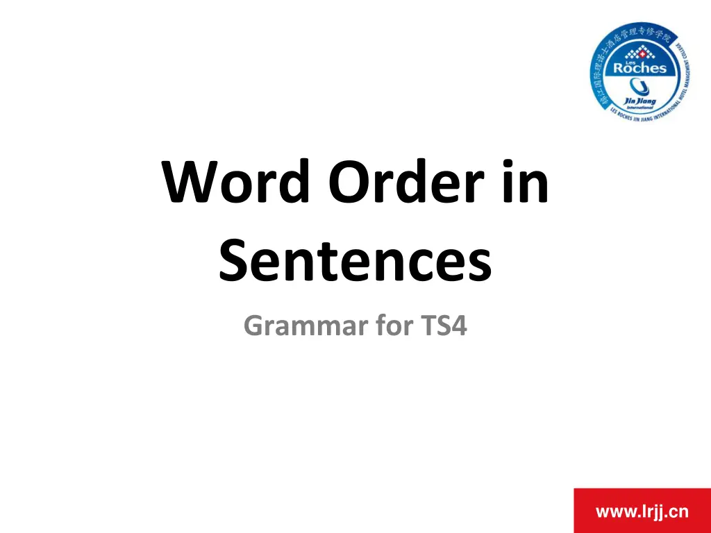 word order in sentences grammar for ts4