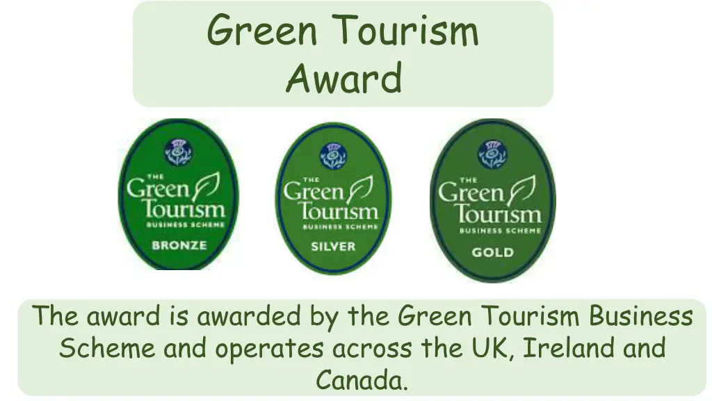 green tourism award