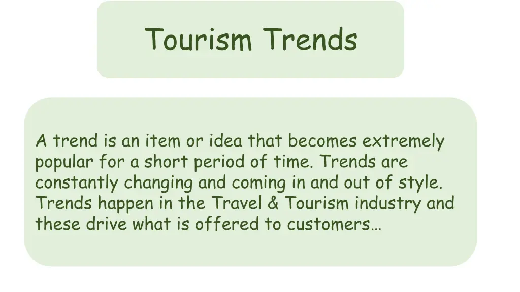 tourism trends