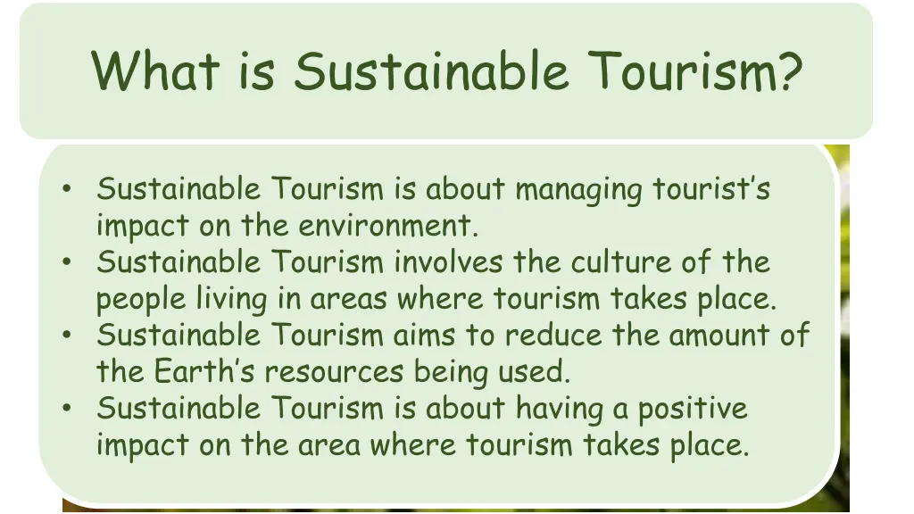 what is sustainable tourism