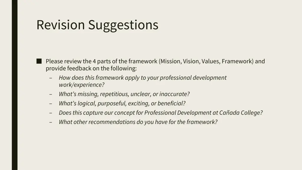 revision suggestions