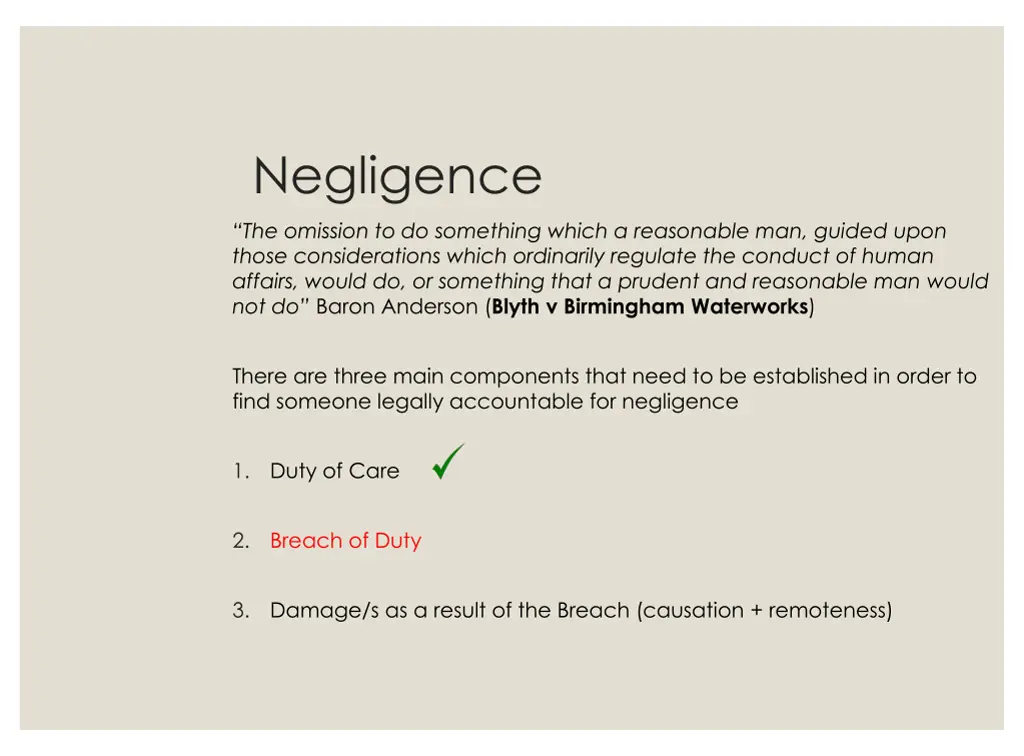 negligence 1