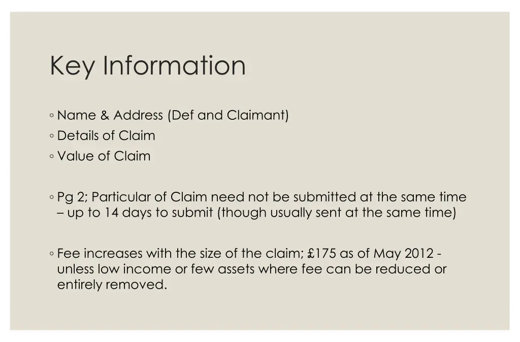 key information