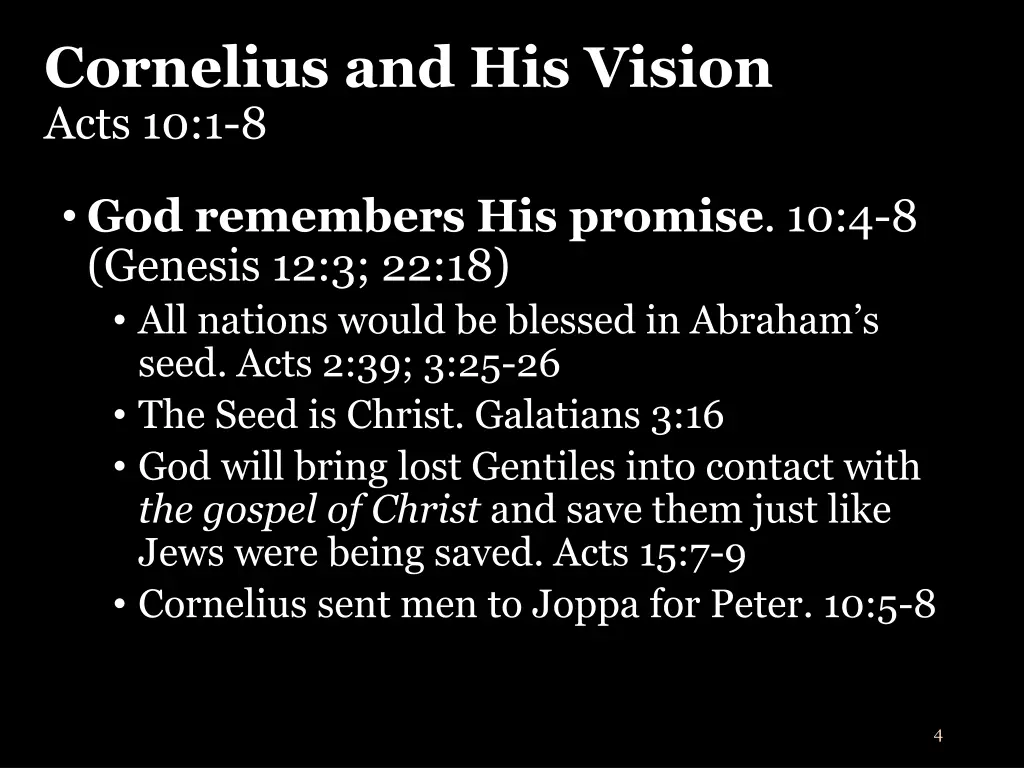 cornelius and his vision acts 10 1 8