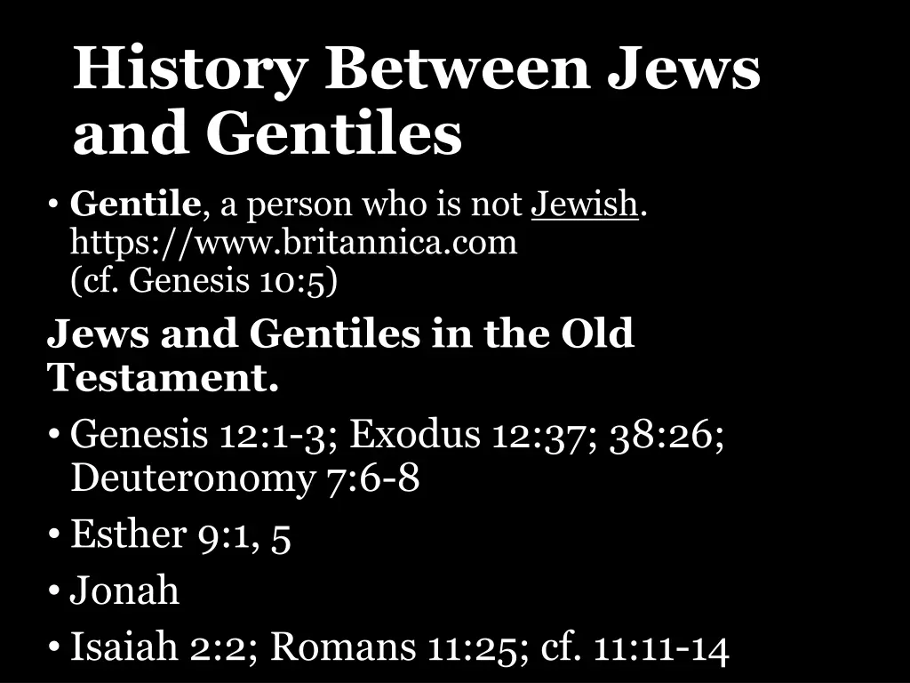 history between jews and gentiles gentile