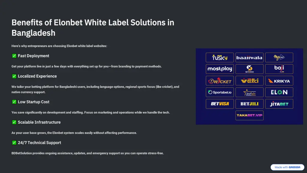 benefits of elonbet white label solutions