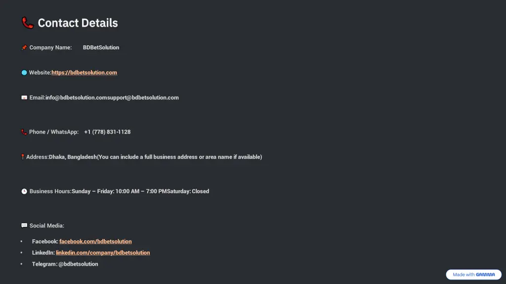 contact details contact details