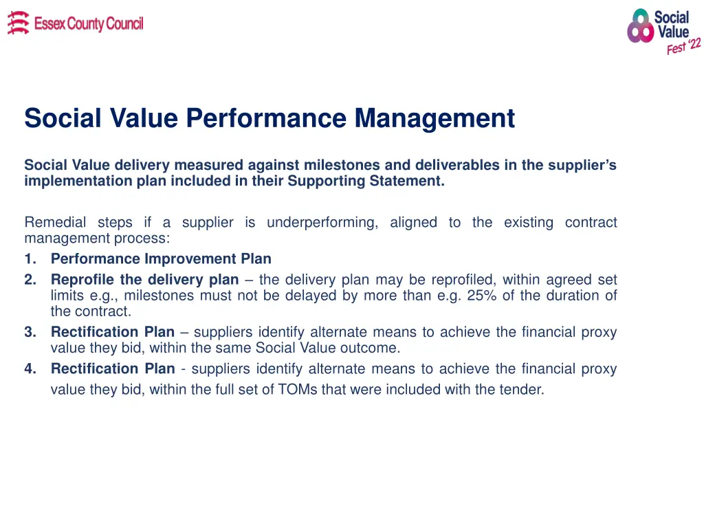 social value performance management