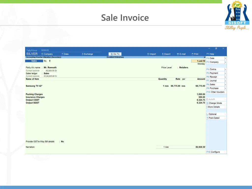 sale invoice