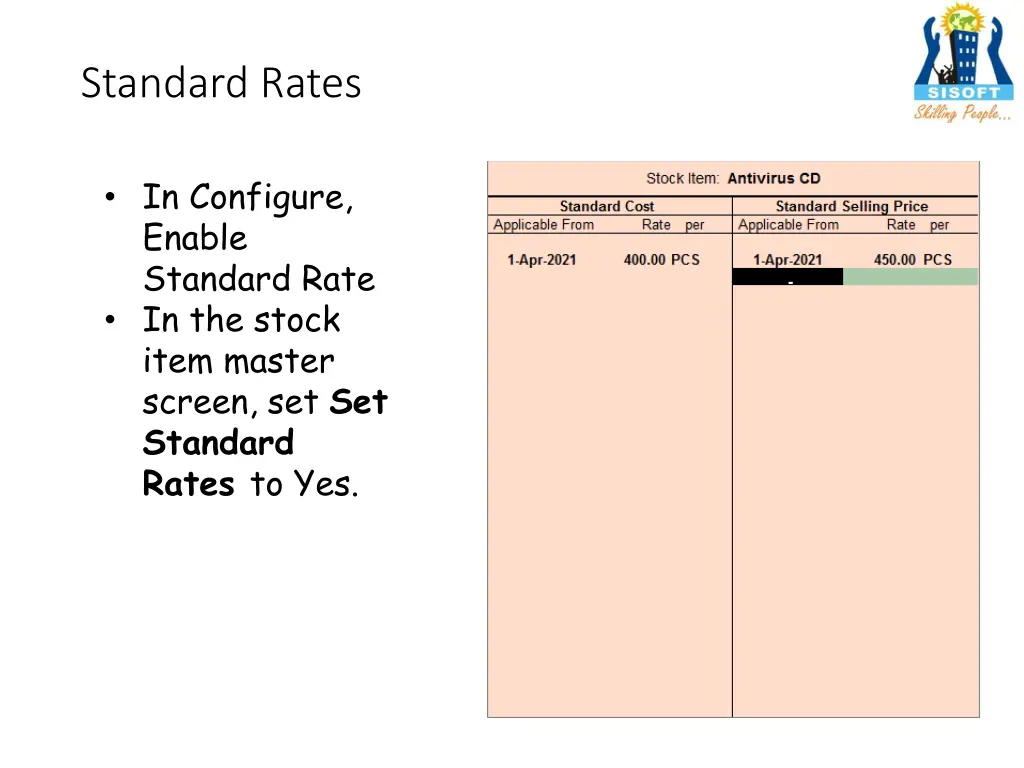 standard rates
