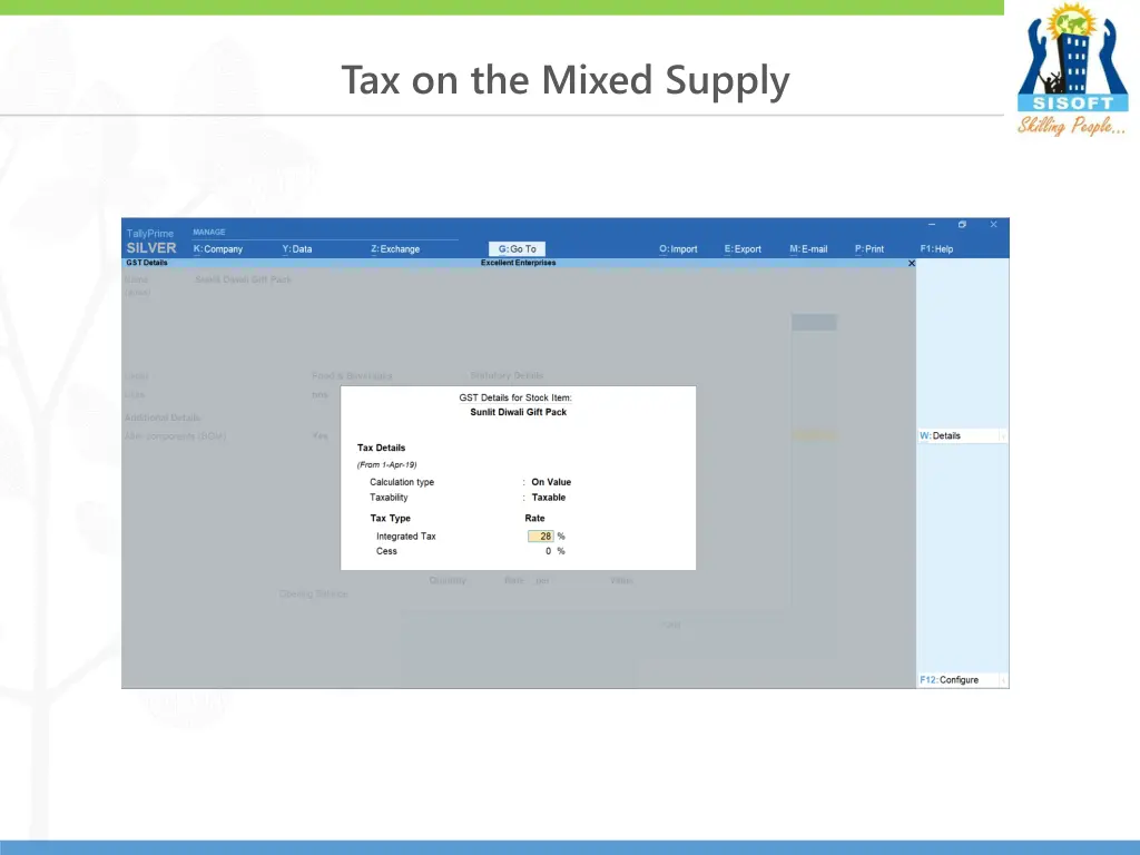 tax on the mixed supply