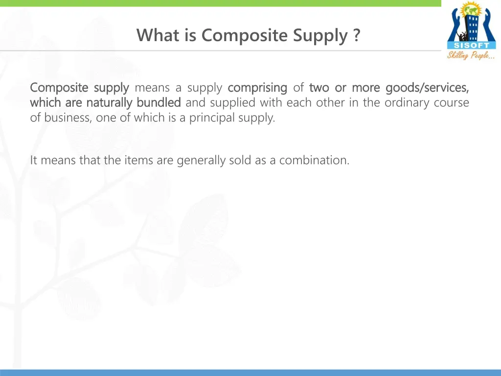 what is composite supply 1