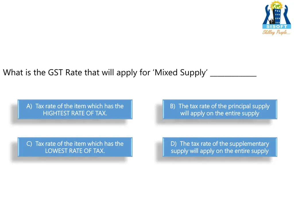 what is the gst rate that will apply for mixed
