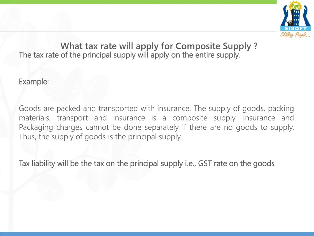 what tax rate will apply for composite supply
