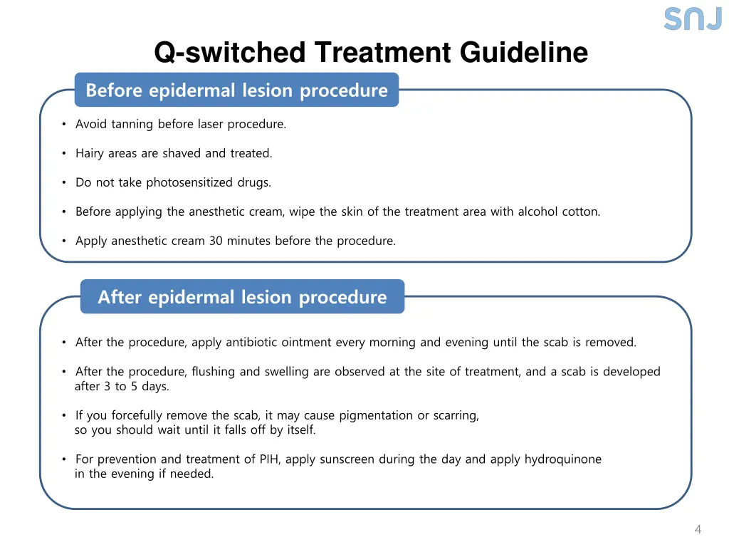 q switched treatment guideline 2