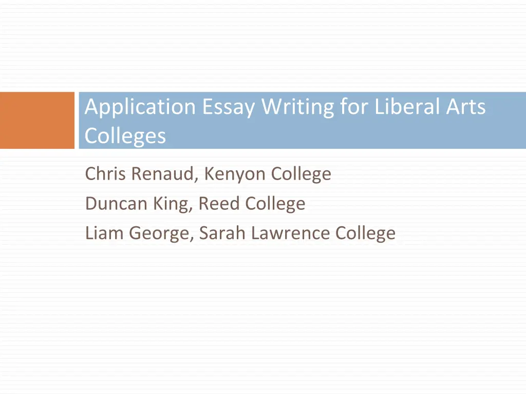 application essay writing for liberal arts