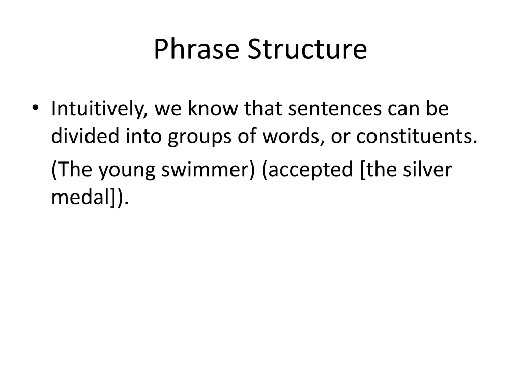 phrase structure