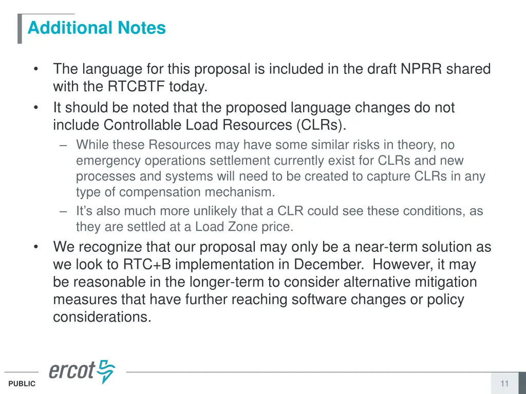 additional notes