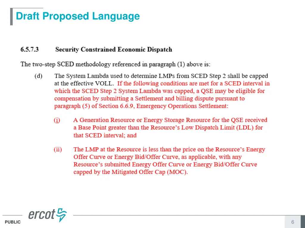 draft proposed language