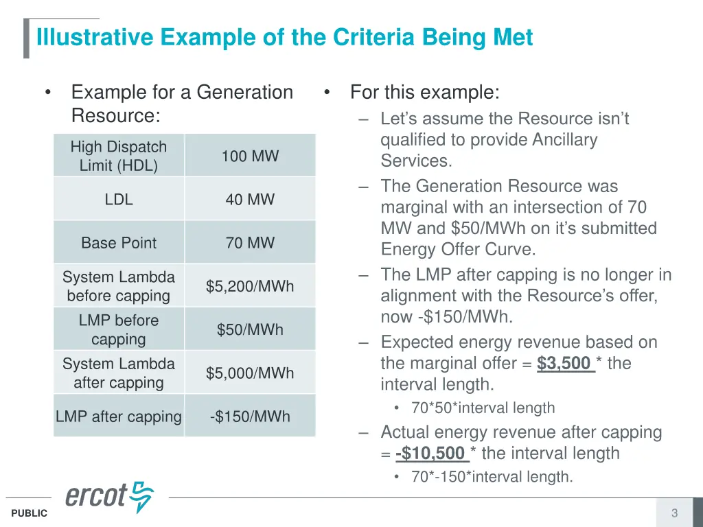 illustrative example of the criteria being met