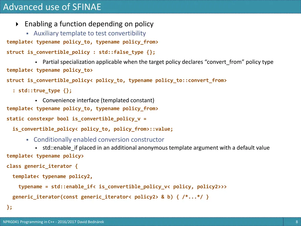 advanced use of sfinae