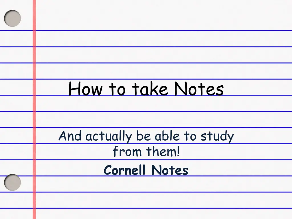 how to take notes