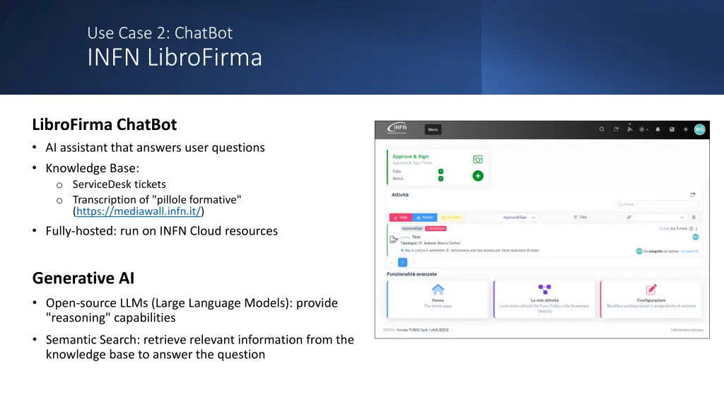 use case 2 chatbot infn librofirma