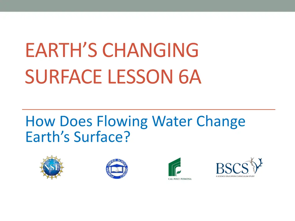 earth s changing surface lesson 6a