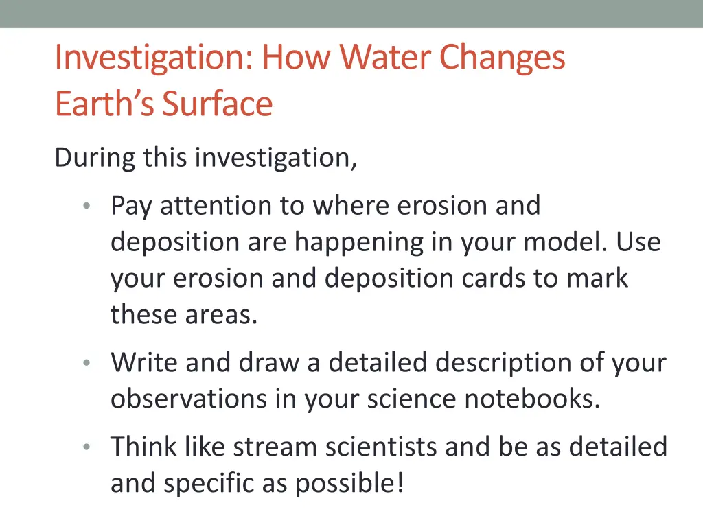 investigation how water changes earth s surface 2