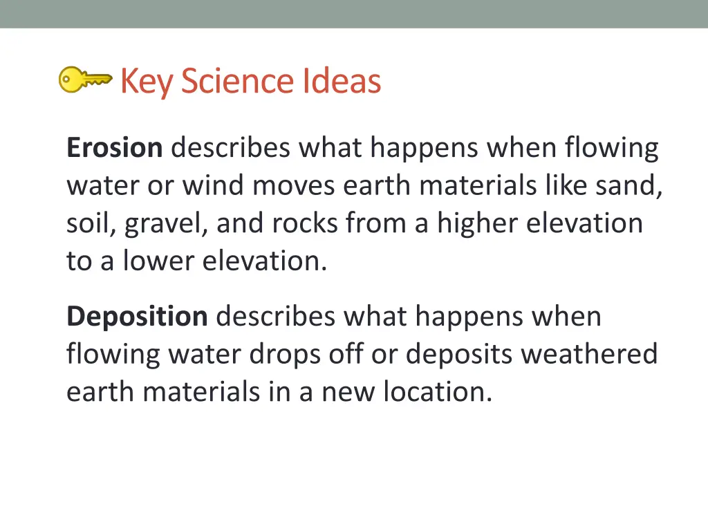 key science ideas