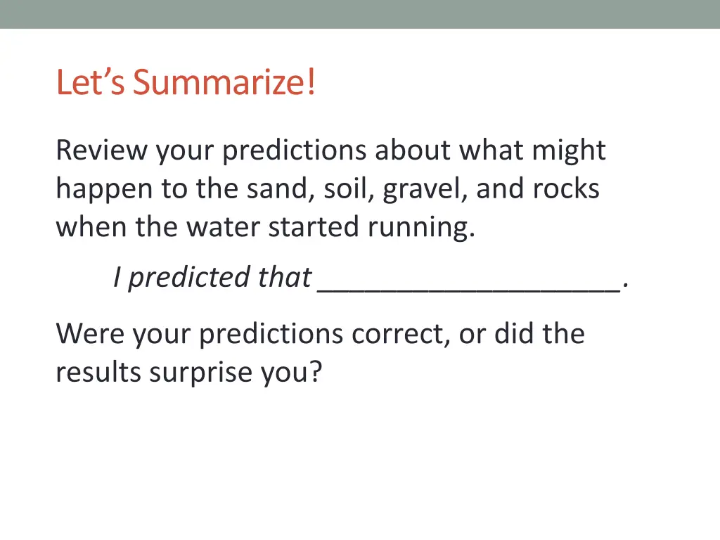 let s summarize