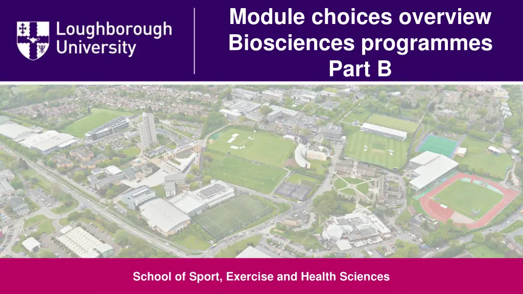 module choices overview biosciences programmes