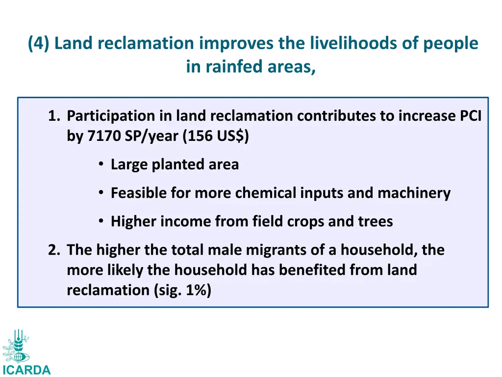 4 land reclamation improves the livelihoods