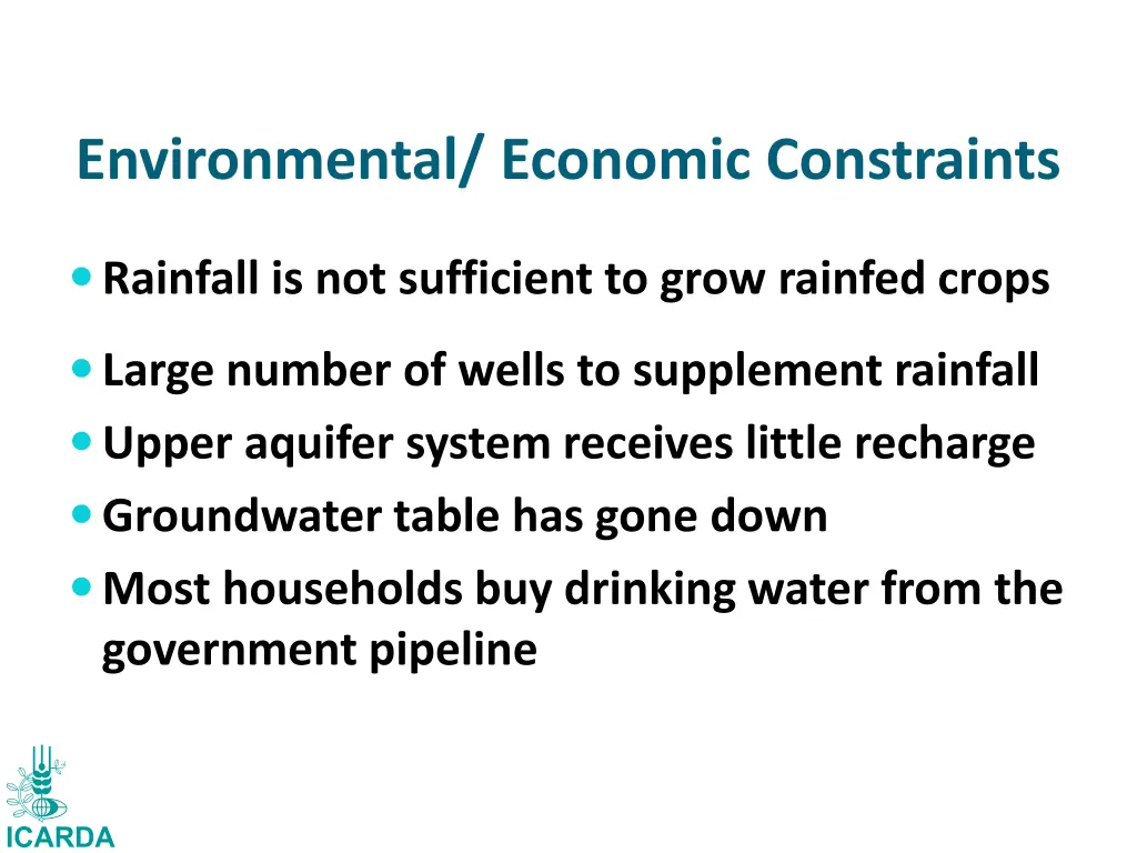 environmental economic constraints