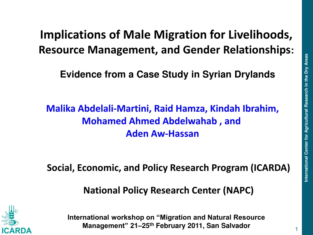 implications of male migration for livelihoods